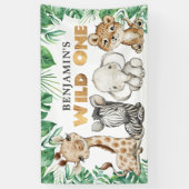 Safari Wild One Birthday Banner (Verticaal)