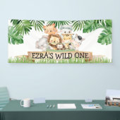 Safari Wild One Birthday Banner (Beurs)