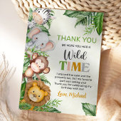 Safari Wild One Birthday Bedankkaart