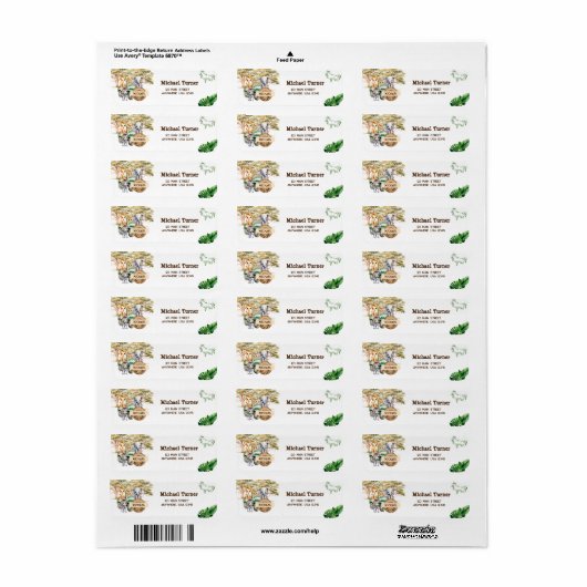 Safari Wild One Birthday Etiket (Full Sheet)