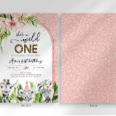 Safari Wild One Birthday Invitation Kaart