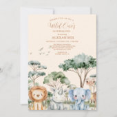 Safari Wild One Birthday Kaart (Voorkant)