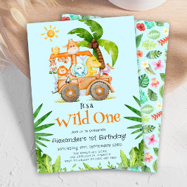 Safari Wild One Birthday Kaart