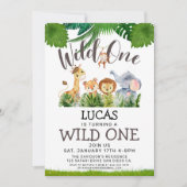 Safari Wild One Birthday Kaart (Voorkant)