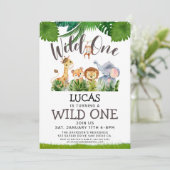 Safari Wild One Birthday Kaart (Staand voorkant)