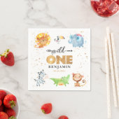Safari Wild One Birthday Napkins Servet (Insitu)