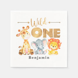 Safari Wild One Birthday Napkins Servet