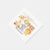 Safari Wild One Birthday Napkins Servet (Hoek)