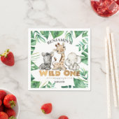 Safari Wild One Birthday Napkins Servet (Insitu)
