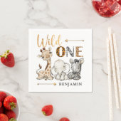 Safari Wild One Birthday Napkins Servet (Insitu)