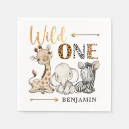 Safari Wild One Birthday Napkins Servet