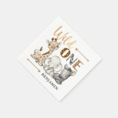Safari Wild One Birthday Napkins Servet (Hoek)