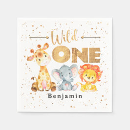 Safari Wild One Birthday Napkins Servet