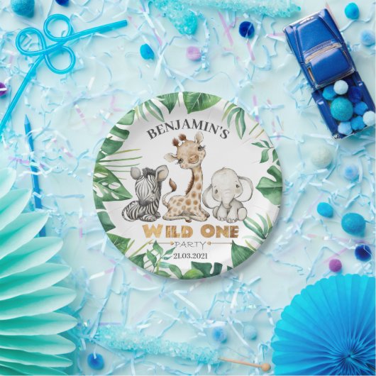 Safari Wild One Birthday Papieren Bordje (Feest)