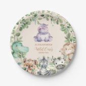 Safari Wild One Birthday Papieren Bordje (Voorkant)