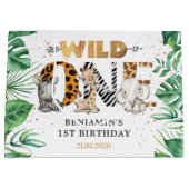 Safari Wild One Birthday Party Groot Cadeauzakje (Voorkant)