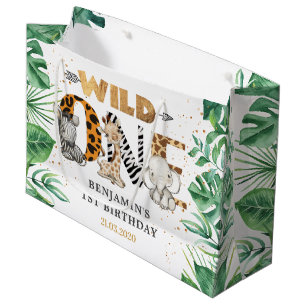 Safari Wild One Birthday Party Groot Cadeauzakje