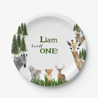 Safari Wild One Birthday Party Paper Borden Papieren Bordje