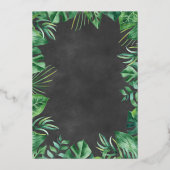 Safari Wild One Birthday Party Real Folie Uitnodiging (Achterkant)