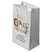 Safari Wild One Birthday Party Small Gift Bag Klein Cadeauzakje (Achterkant Gekanteld)