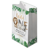 Safari Wild One Birthday Party Small Gift Bag Klein Cadeauzakje (Voorkant Gekanteld)