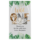 Safari Wild One Birthday Party Small Gift Bag Klein Cadeauzakje (Achterkant)