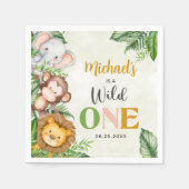 Safari Wild One Birthday Servet (Voorkant)