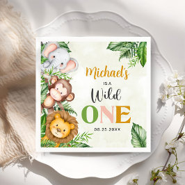 Safari Wild One Birthday Servet