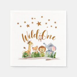Safari Wild One Birthday Servet