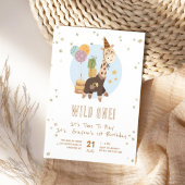 Safari Wild One Boy 1st Birthday Kaart