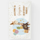 Safari Wild One Boy Verjaardag Welkom Spandoek (Verticaal)