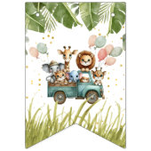 Safari Wild One eerste gelukkige verjaardag Vlaggetjes (Eerste vlag)