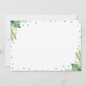 Safari Wild One First Birthday Invitation Kaart (Achterkant)