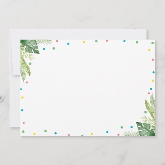 Safari Wild One First Birthday Invitation Kaart (Achterkant)