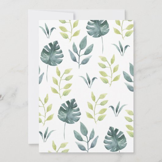 Safari Wild One First Birthday Kaart (Achterkant)