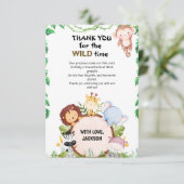Safari Wild One Hartelijk dank Bedankkaart (Staand voorkant)