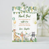 Safari Wild One Hartelijk dank Bedankkaart (Staand voorkant)