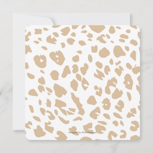 Safari Wild One is op haar weg Baby meisje douche Kaart (Achterkant)