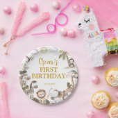 Safari Wild One Jungle Animals Birthday Party Papieren Bordje (Feest)