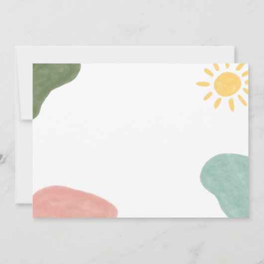 Safari Wild One met de uitnodiging tot het indiene (Achterkant)