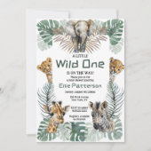 Safari "Wild One" Theme Baby shower Uitnodiging (Voorkant)