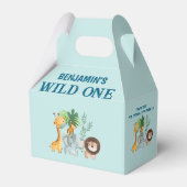 Safari Wild One Verjaardag Bedankdoosjes (Achterkant)