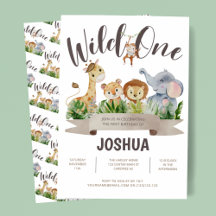 Safari Wild One Verjaardag