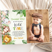 Safari Wild One verjaardagsfoto Bedankkaart