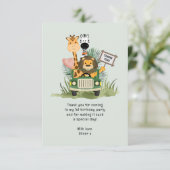 Safari Wild One Verjaardagskaart Bedankt (Staand voorkant)