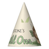 Safari Wild One Watercolor 1st Birthday Feesthoedjes (Voorkant)