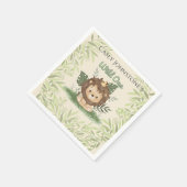 Safari Wild One Watercolor 1st Birthday Servet (Hoek)