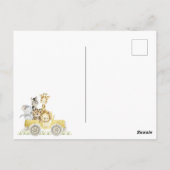 Safari Wild One Watercolour Verjaardag Briefkaart (Achterkant)