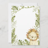 Safari Wild One Waterverf 1e verjaardag Kaart (Achterkant)