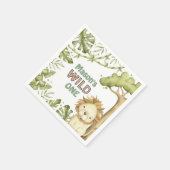 Safari Wild One Waterverf 1e verjaardag Servet (Hoek)